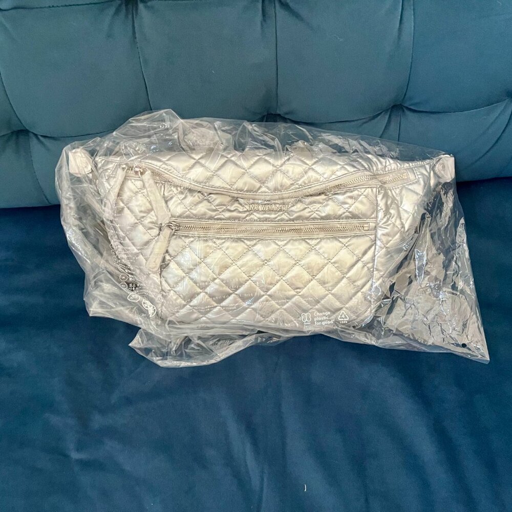 NWT MZ Wallace Crosby Sling bag matte silver